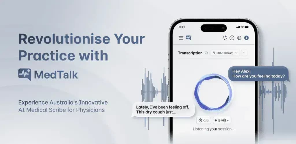 MedTalk AI live transcription interface