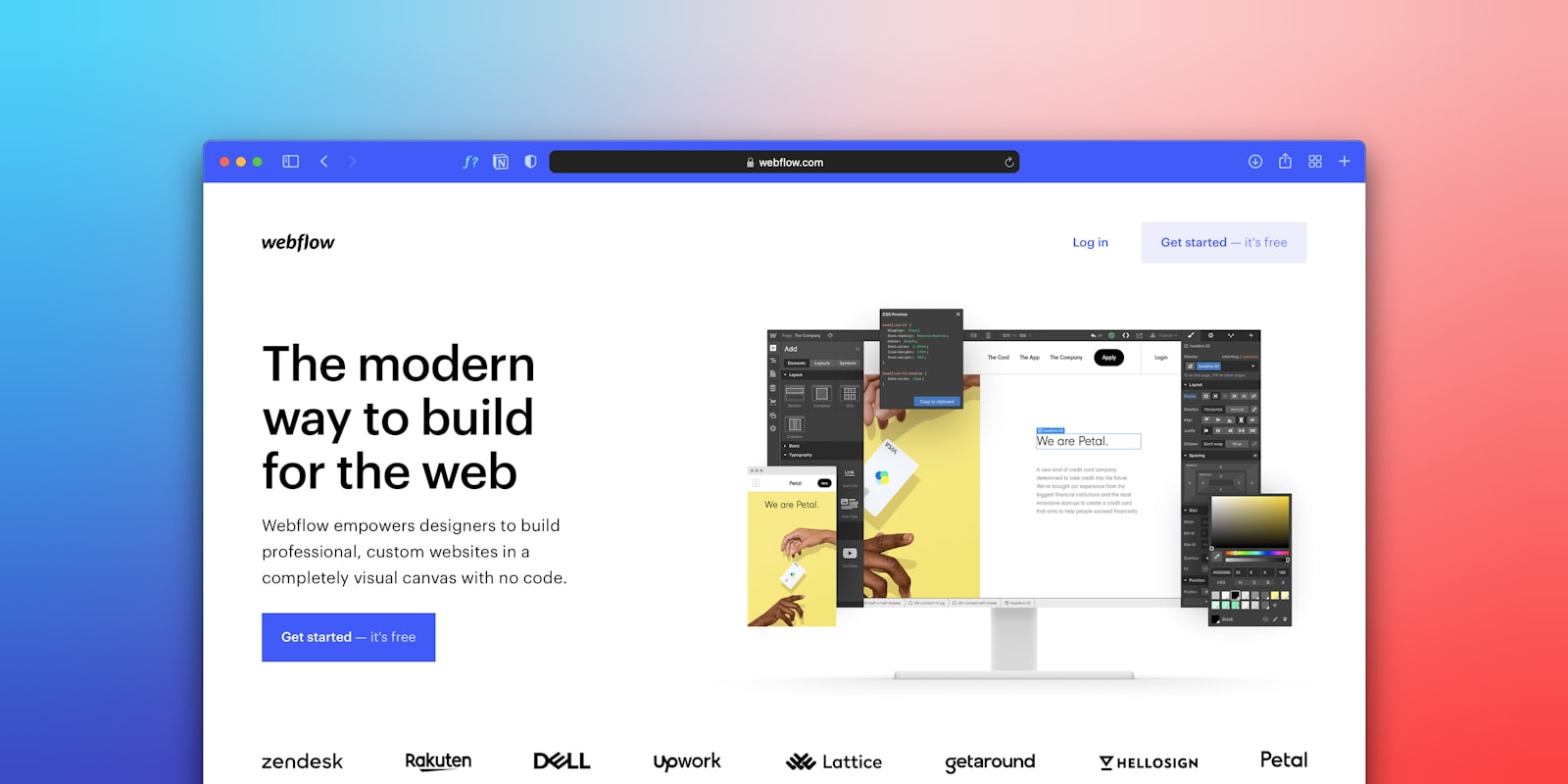 Building a website in a visual CMS editor